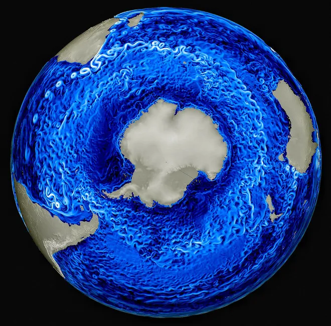 Ocean currents around Antarctica (Image: sjrankin/CC BY-NC 2.0)