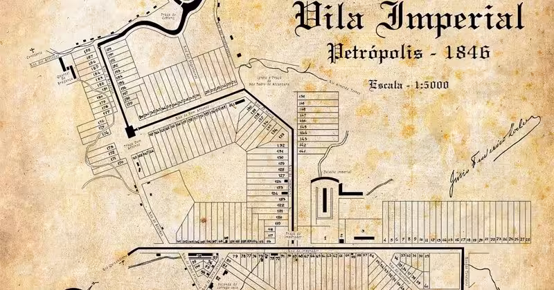 petropolis Planta Vila Imperial Koeler 1846